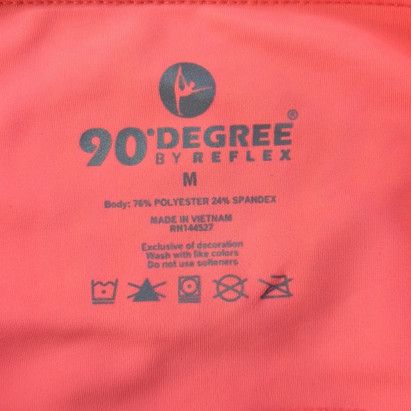NWOT 90 Degree By Reflex Women’s Coral Hi Rise Ankle Length Leggings Size Medium - Picture 16 of 16